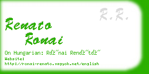renato ronai business card
